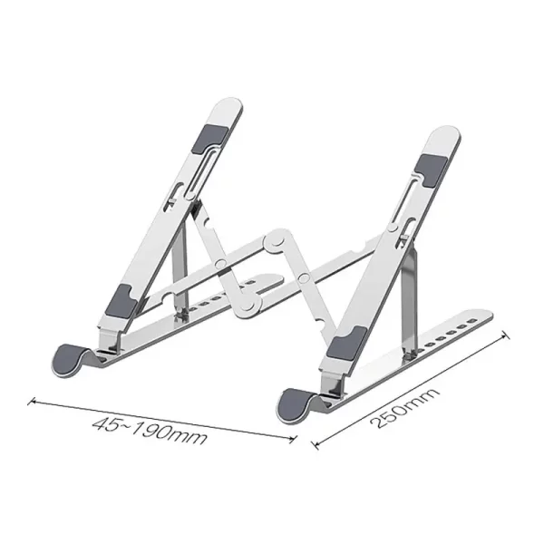 Support Ordinateur Portable, Réglable à 7 Angles, Aluminium-Argent, Tablettes/Ordinateurs Portables 10”-17.3”